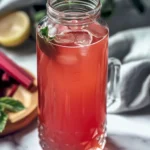 Refreshing Homemade Rhubarb Cordial Rabarbrasaft Recipe finished dish