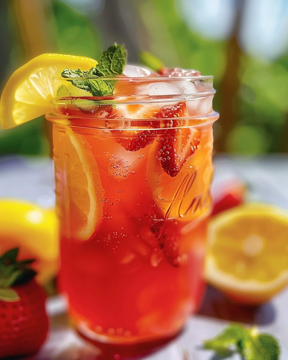 Refreshing Homemade Strawberry Lemonade Recipe finished dish