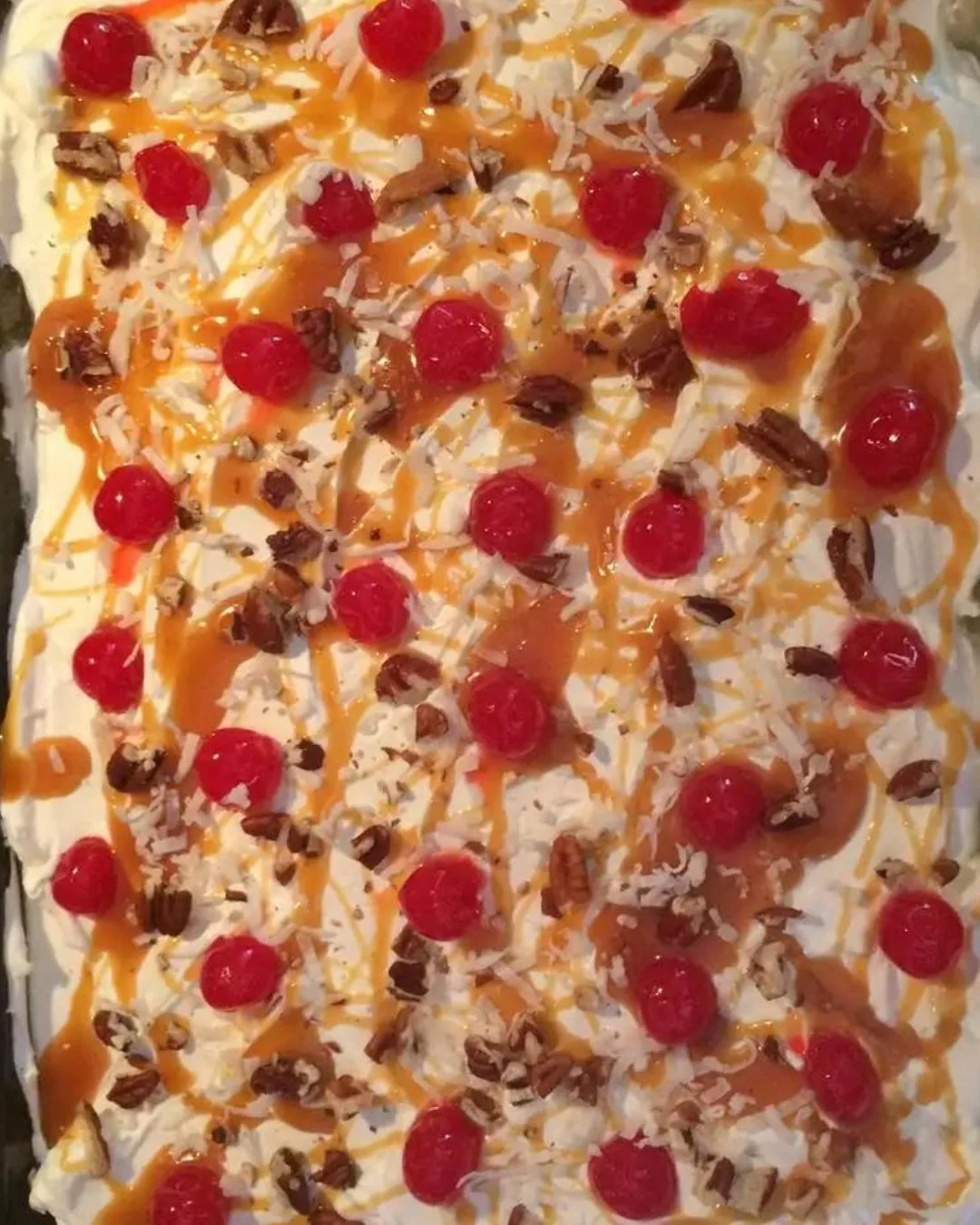 Refreshing No Bake Banana Split Cheesecake Recipe finished dish