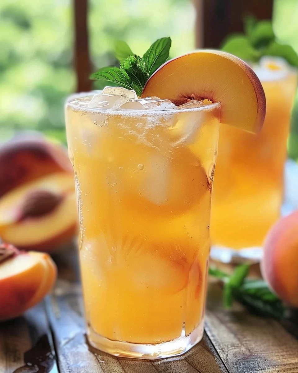 Refreshing Peach Lemonade: A Summer Delight finished dish