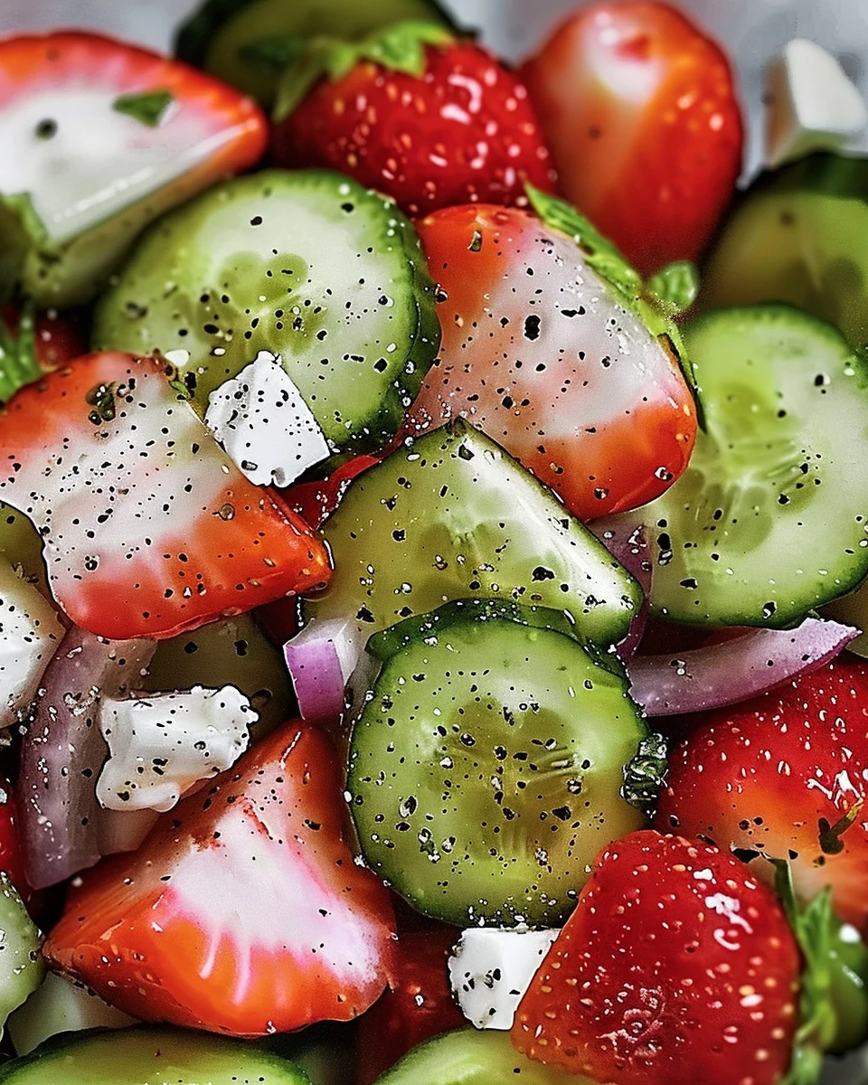 Refreshing Strawberry Cucumber Salad Recipe