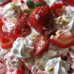 Refreshing Strawberry Fluff Salad Recipe finished dish