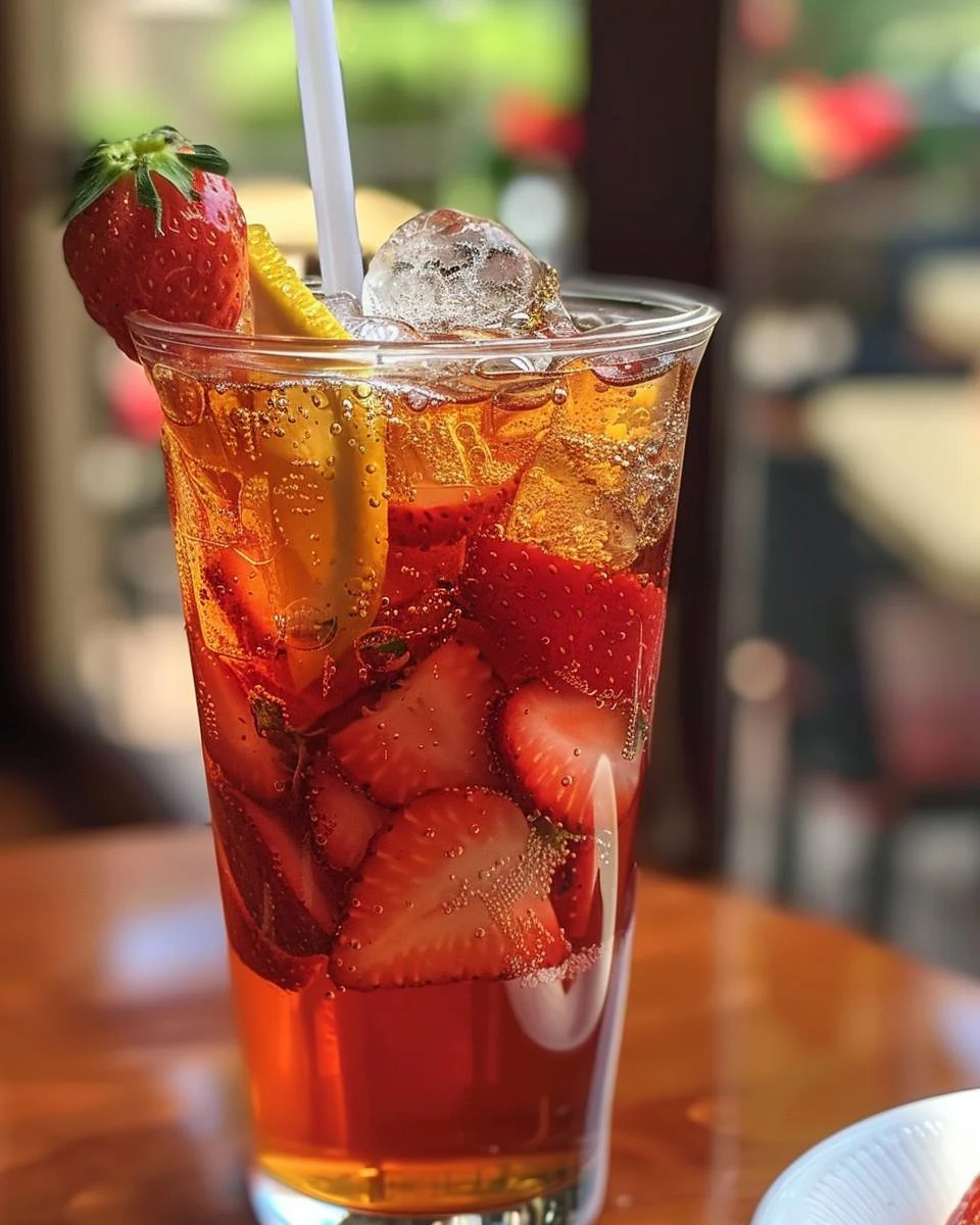 Refreshing Strawberry Iced Tea Recipe for Hot Days finished dish