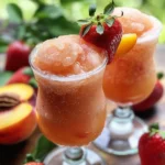 Refreshing Strawberry Peach White Wine Slushies Recipe finished dish