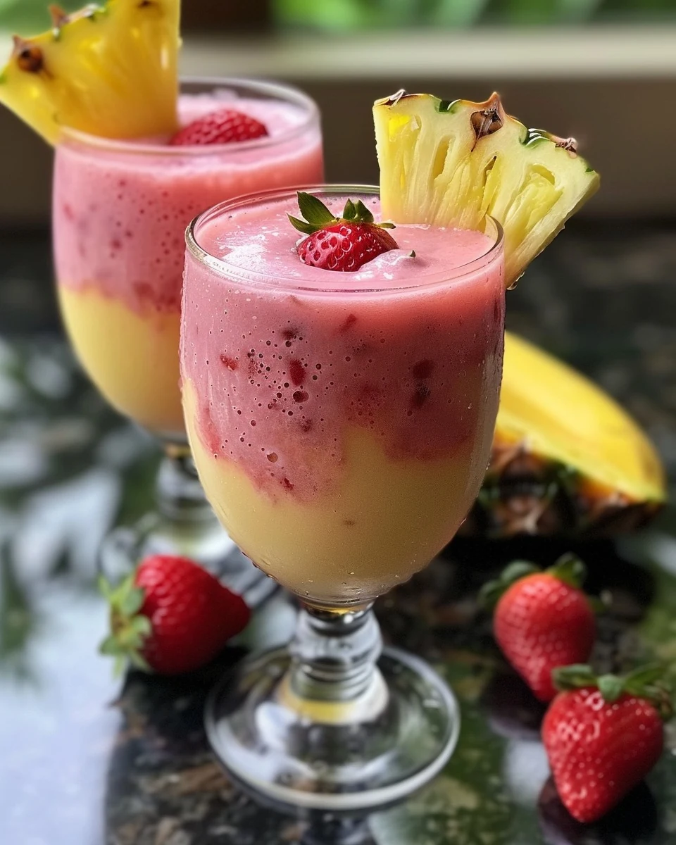 Refreshing Strawberry Piña Colada Smoothie Recipe finished dish