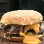 Satisfy Your Cravings with _Philly Cheese Steak Burgers finished dish