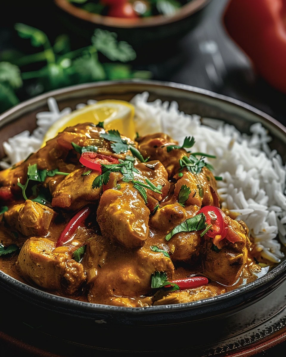 Savor Caribbean Delight Spicy Jamaican Curry Chicken finished dish