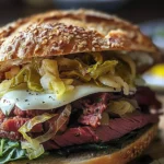 Savor the Corned Beef and Cabbage Breakfast Sandwich finished dish