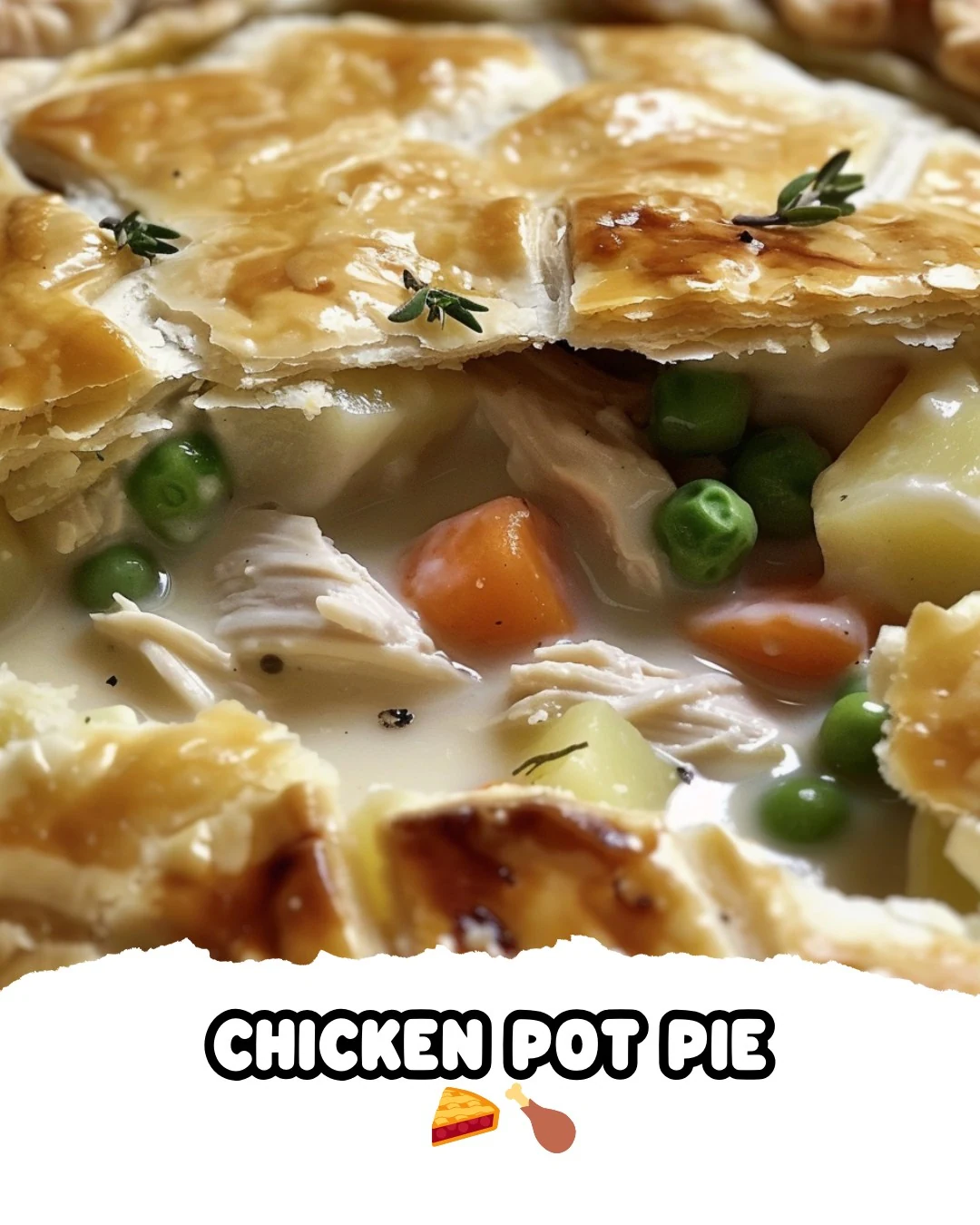 Savor the Flavor of Delicious Chicken Pot Pie finished dish