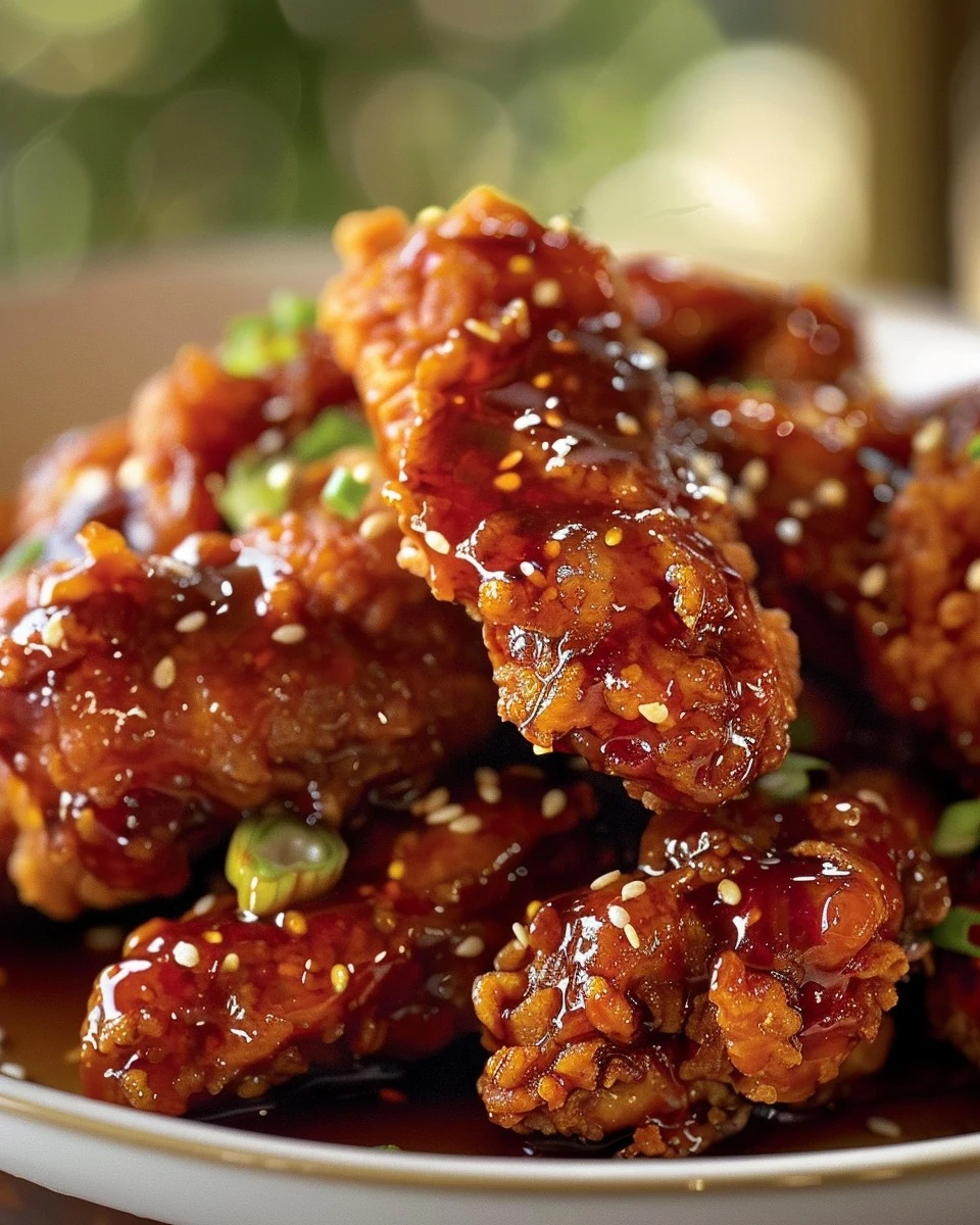 Savory Honey Sriracha Fried Chicken Recipe finished dish