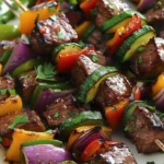 Savory Marinated Beef Kabobs Recipe for BBQ Lovers finished dish