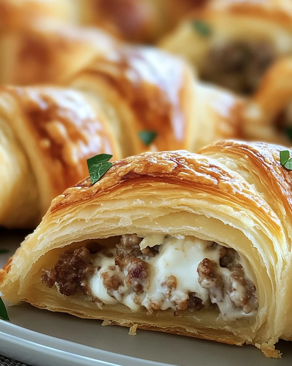 Savory Sausage Cream Cheese Crescents Recipe