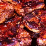 Savory Spicy Brown Sugar Glazed Pork Chops Recipe finished dish