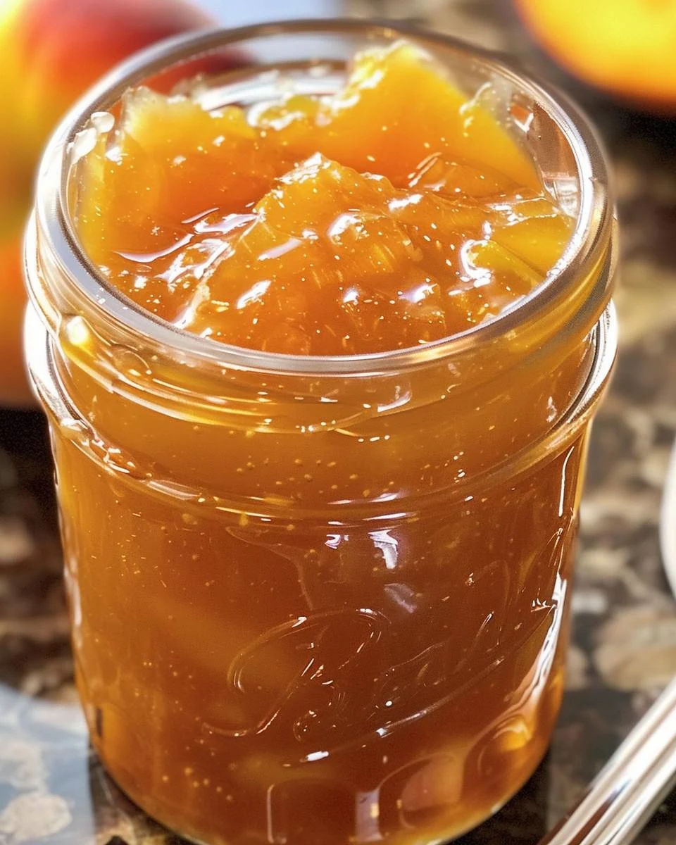 Simple and Delicious Homemade Peach Jam Recipe finished dish