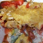 Simple and Delicious Rhubarb Dump Cake Recipe finished dish