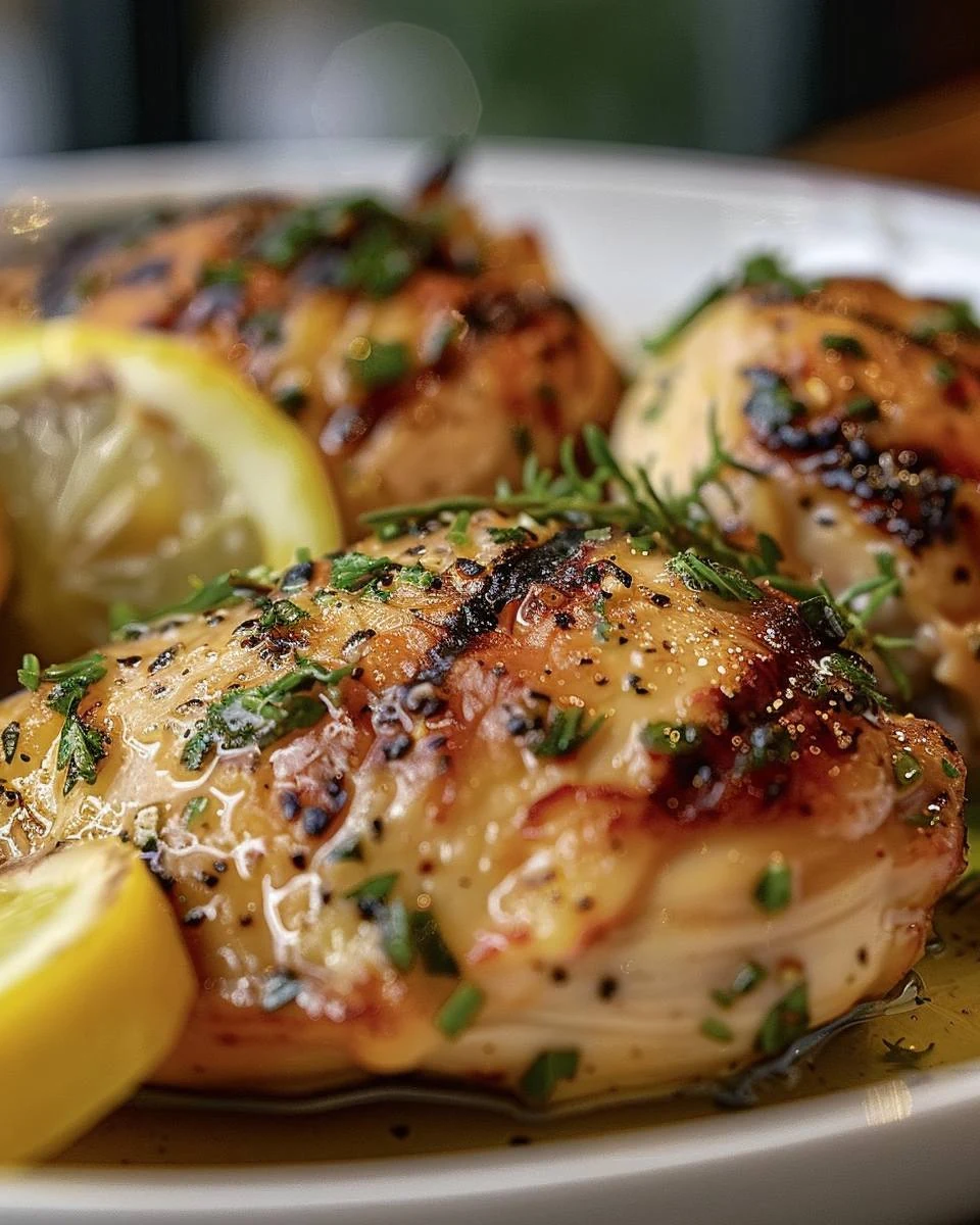 Simple Lemon Herb Chicken - A Flavorful Grilled Delight finished dish