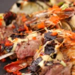 Sizzling Skewers Surf Turf Meets Chimichurri Delight finished dish
