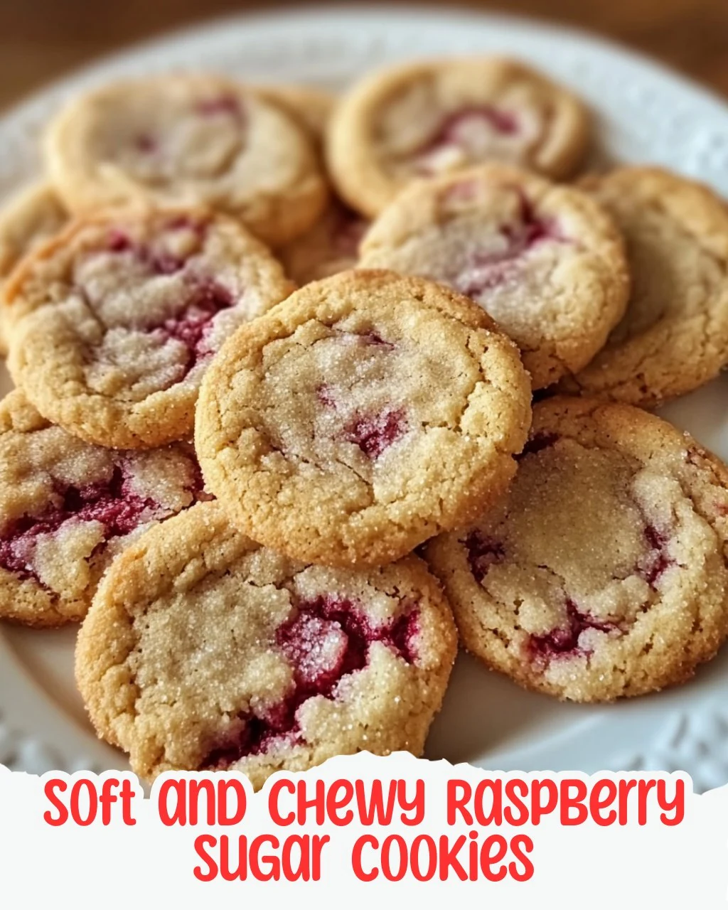 Soft and Chewy Raspberry Sugar Cookies