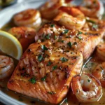 Spicy Cajun Salmon and Shrimp Delight Recipe finished dish