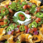 Spicy Ground Beef Taco Ring With Homemade Salsa Recipe finished dish