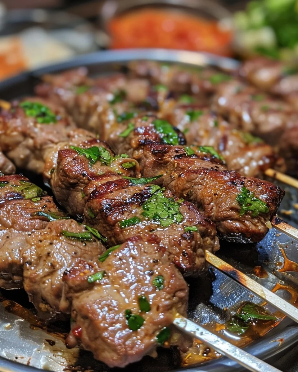 Succulent Grilled Lamb Skewers Recipe to Try Today finished dish