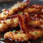 Sweet and Smoky Bacon Brown Sugar Chicken Tenders Recipe finished dish