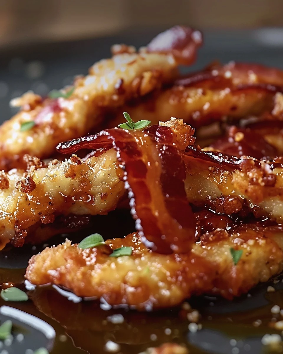 Sweet and Smoky Bacon Brown Sugar Chicken Tenders Recipe finished dish