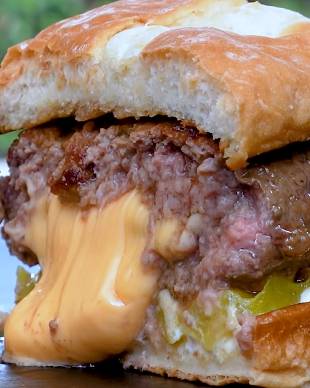 Taste the Best Juicy Bacon Cheddar Stuffed Burgers finished dish