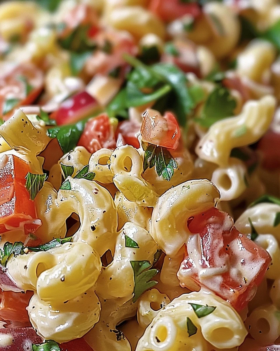 Tasty BLT Macaroni Salad Recipe for Your Next Gathering finished dish