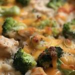 The Best Chicken and Broccoli Cheesy Casserole Recipe finished dish
