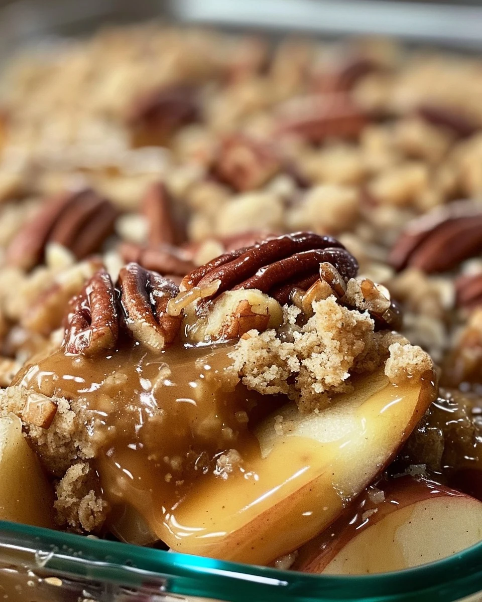 The Ultimate CARAMEL APPLE PECAN COBBLER Best Recipe Ever