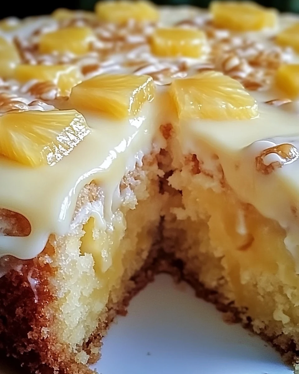 Tropical Hawaiian Pineapple Cake Recipe