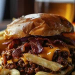 Ultimate Bacon and Cheese Sloppy Joes Recipe finished dish