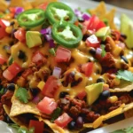 Ultimate Loaded Nachos Recipe for a Crowd finished dish