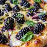 Unique Blackberry Ricotta Pizza with Basil Recipe finished dish