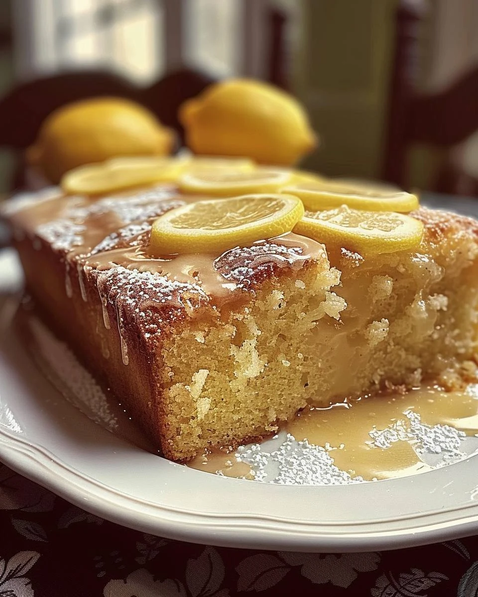 Zesty Lemon Drizzle Cake Recipe to Brighten Your Day finished dish